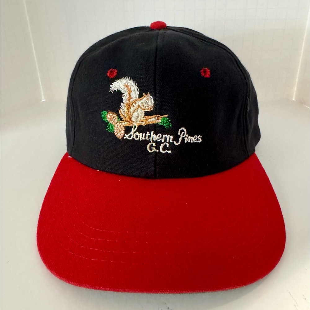 Southern Pines Golf Club Hat Cap Navy, Red